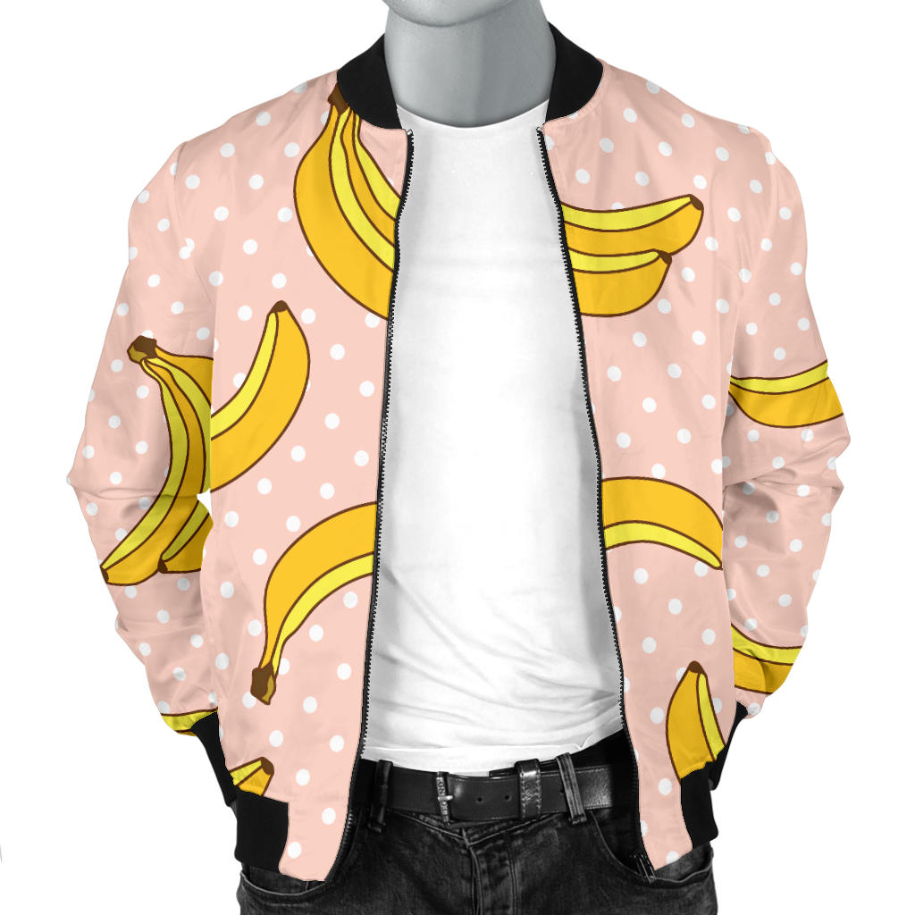 Banana Pattern Print Design BA06 Men Bomber Jacket