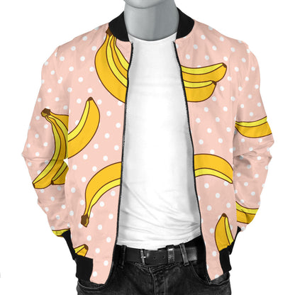 Banana Pattern Print Design BA06 Men Bomber Jacket