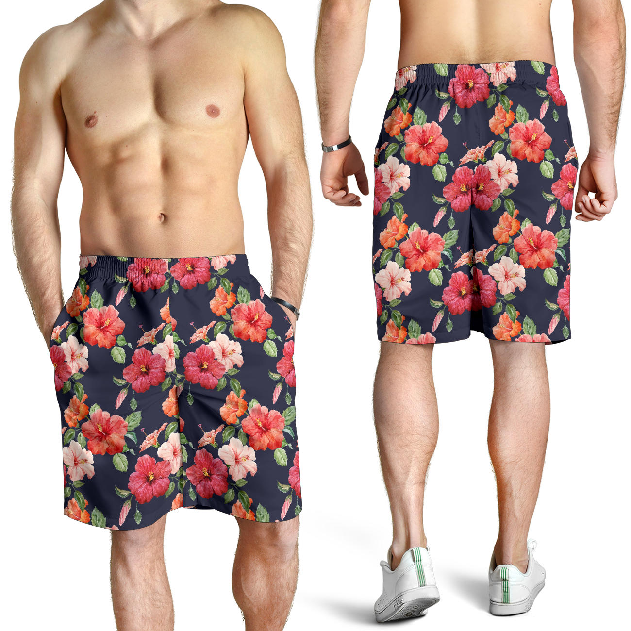 Tropical Flower Pattern Print Design TF020 Mens Shorts