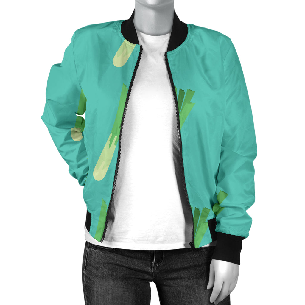 Leek Pattern Print Design 01 Women's Bomber Jacket