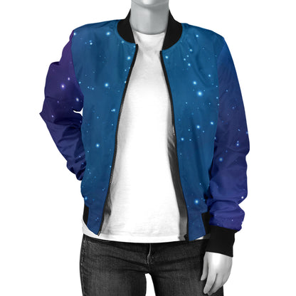 Nebula Pattern Print Design A01 Women's Bomber Jacket