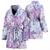 Lilac Pattern Print Design LI01 Women Bathrobe