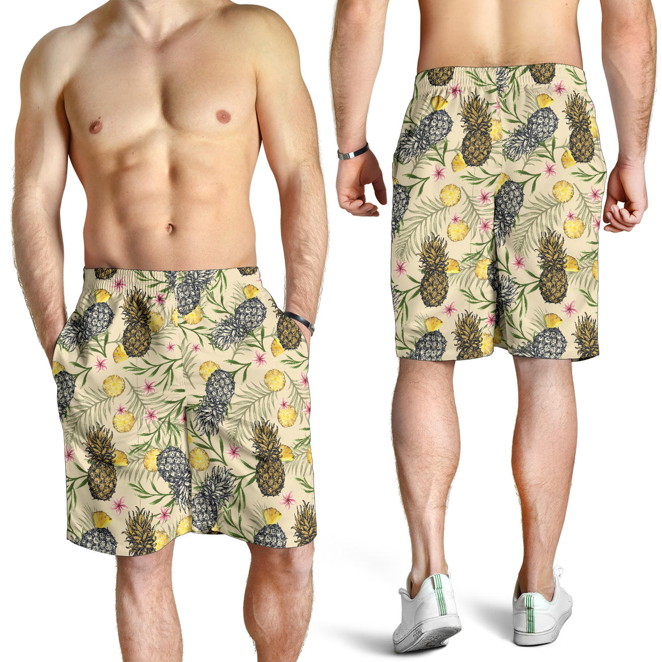 Pineapple Pattern Print Design PP012 Mens Shorts