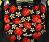 Red Hibiscus Pattern Print Design HB022 Rear Dog  Seat Cover