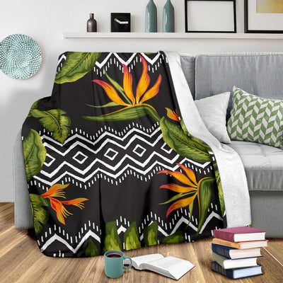 Bird Of Paradise Pattern Print Design BOP07 Fleece Blanket