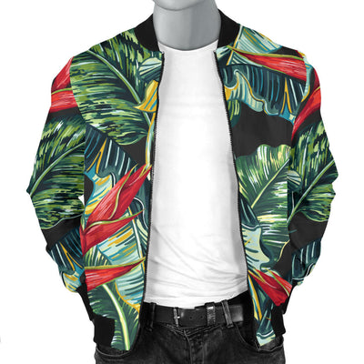 Bird Of Paradise Pattern Print Design BOP06 Men Bomber Jacket