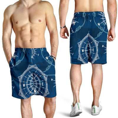 Nautical Compass Print Mens Shorts