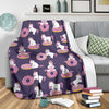 Donut Unicorn Pattern Print Design DN011 Fleece Blanket