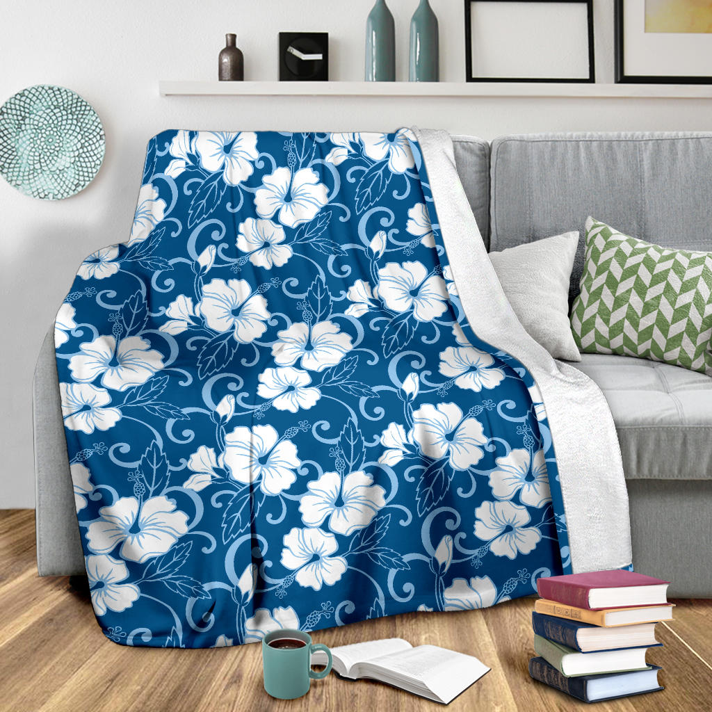 Hibiscus Pattern Print Design HB03 Fleece Blanket