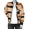 Dachshund Pattern Print Design 011 Women's Bomber Jacket