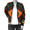 Kente Pattern Print Design 04 Women's Bomber Jacket