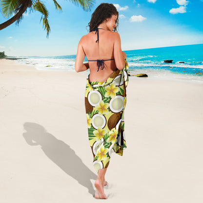 Coconut Pattern Print Design CN02 Sarong Pareo Wrap
