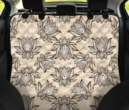 Lotus Boho Pattern Print Design LO05 Rear Dog  Seat Cover