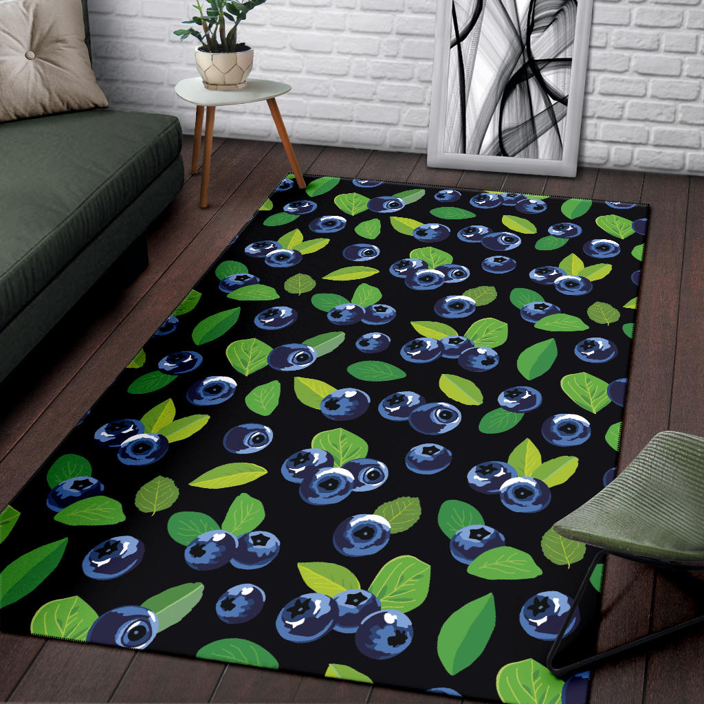 Blueberry Pattern Print Design BB03 Area Rugs