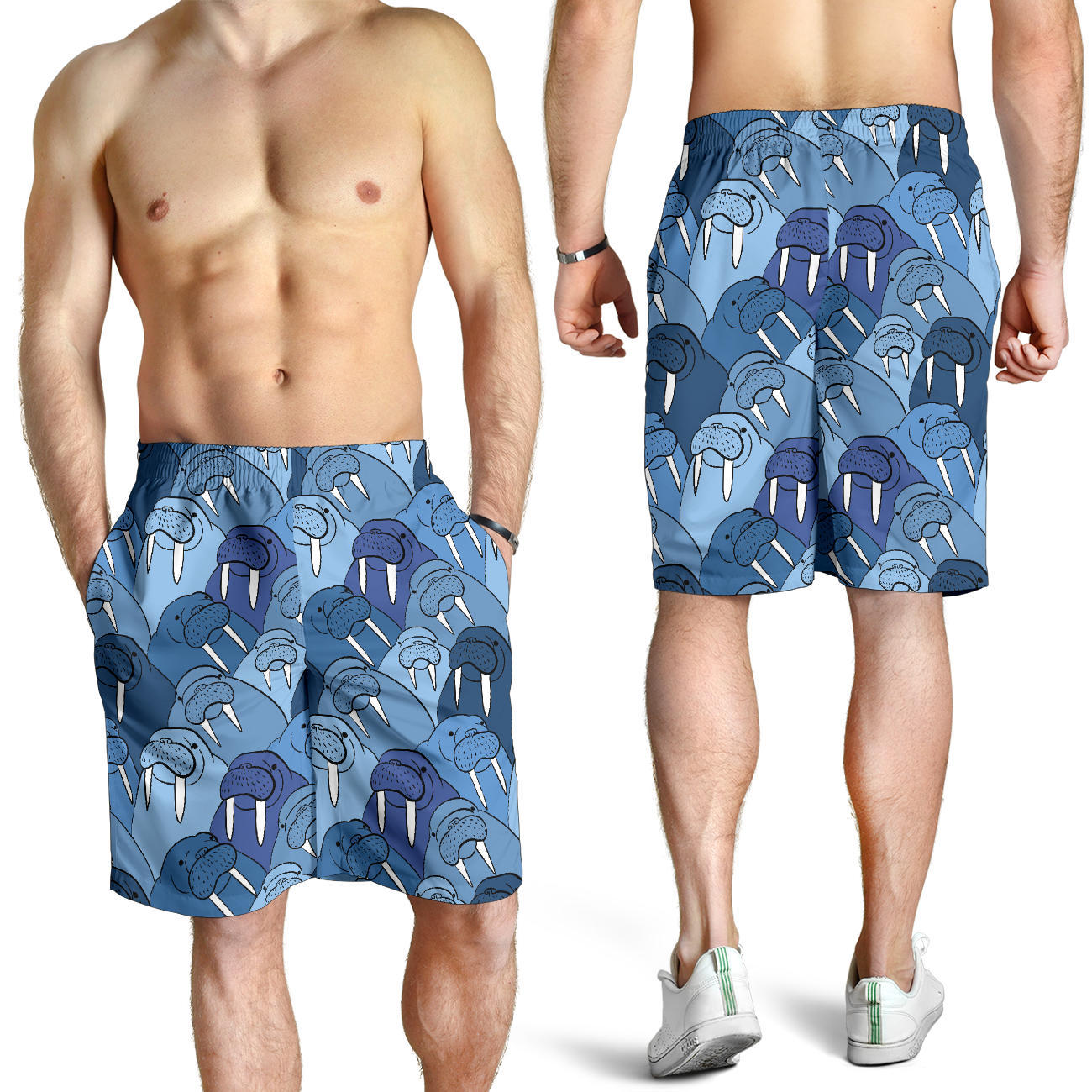 Walrus Pattern Print Design 01 Mens Shorts