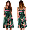 Bird Of Paradise Pattern Print Design BOP03 Midi Dress