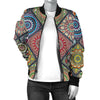 Bohemian Pattern Print Design 05 Women's Bomber Jacket