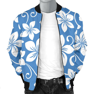 Hibiscus Pattern Print Design HB09 Men Bomber Jacket