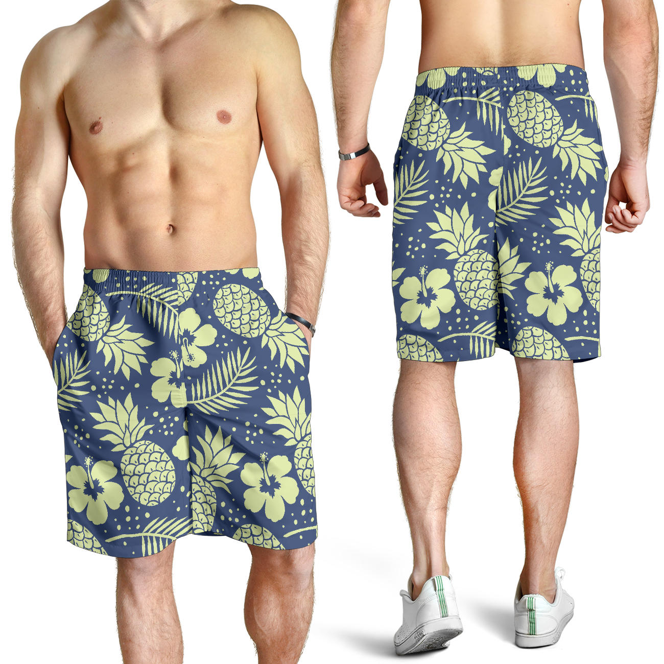 Pineapple Pattern Print Design PP07 Mens Shorts