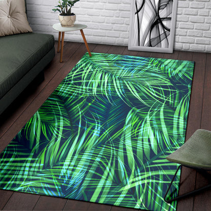 Palm Leaves Pattern Print Design PL02 Area Rugs