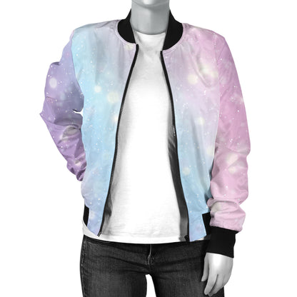 Cosmic Pastel Pattern Print Design 02 Women's Bomber Jacket