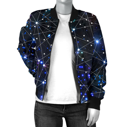 Cosmic Pattern Print Design 01 Women's Bomber Jacket