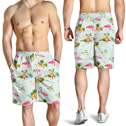Flamingo Sweet Pattern Mens Shorts