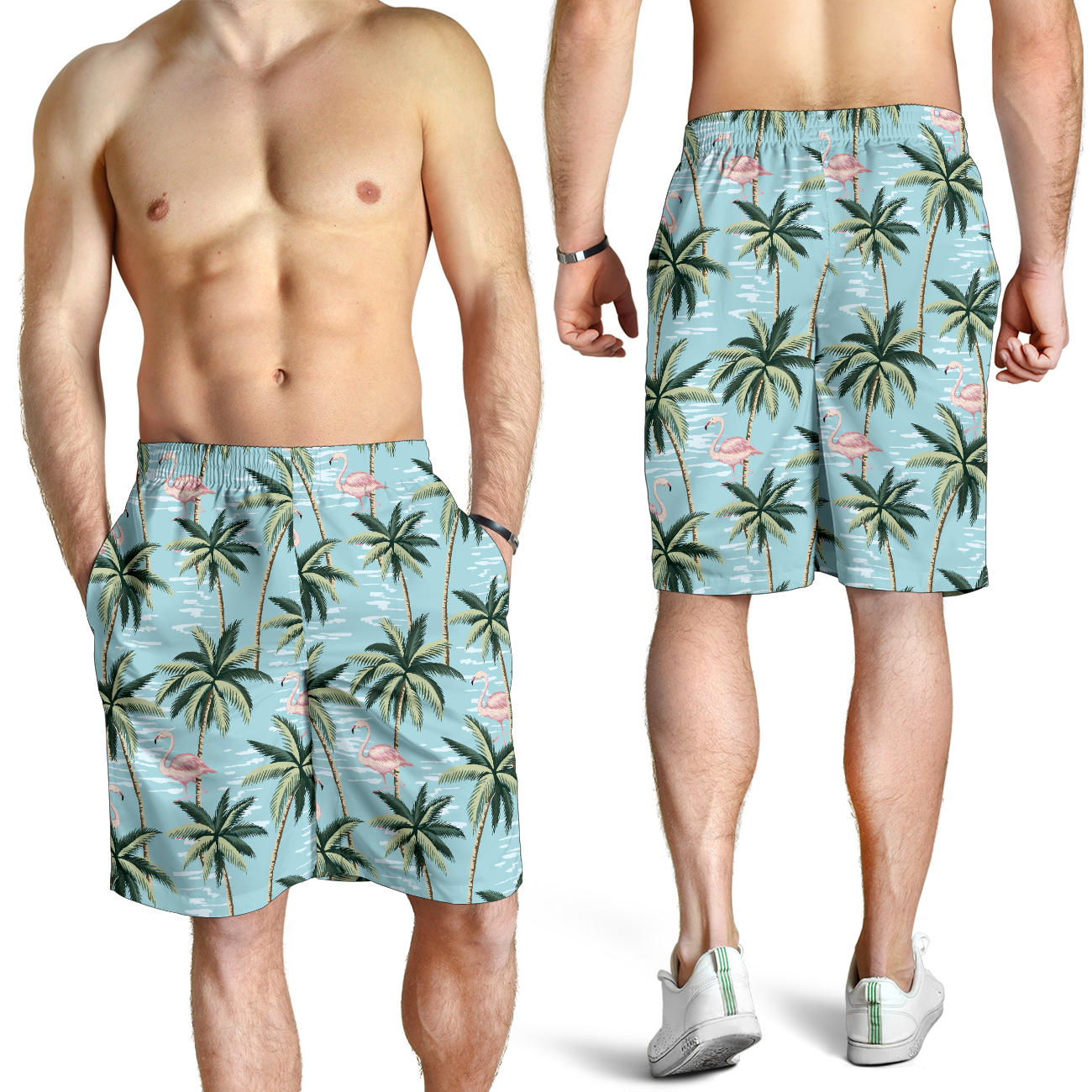 Palm Tree Pattern Print Design PT05 Mens Shorts