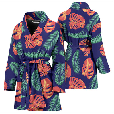 Palm Leaves Pattern Print Design PL011 Women Bathrobe