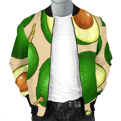 Avocado Pattern Print Design AC010 Men Bomber Jacket