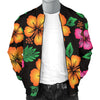 Hibiscus Pattern Print Design HB029 Men Bomber Jacket