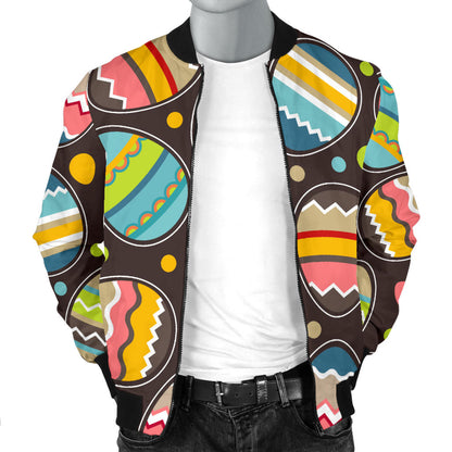Easter Eggs Pattern Print Design RB03 Men Bomber Jacket