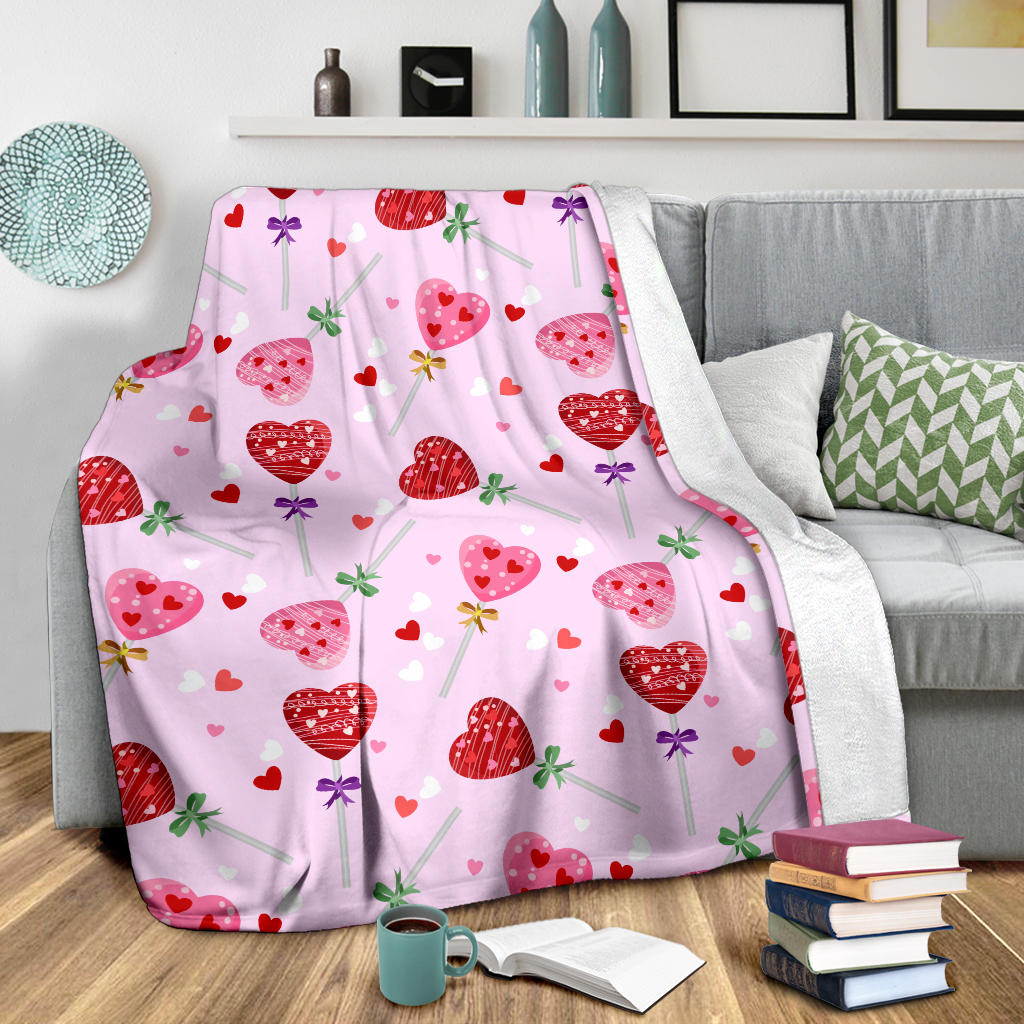 Lollipop Pattern Print Design LL07 Fleece Blanket