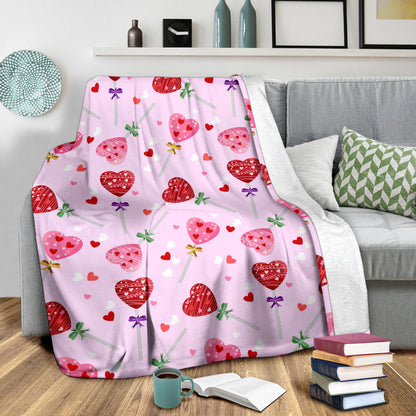 Lollipop Pattern Print Design LL07 Fleece Blanket