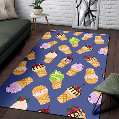 Ice Cream Pattern Print Design IC03 Area Rugs