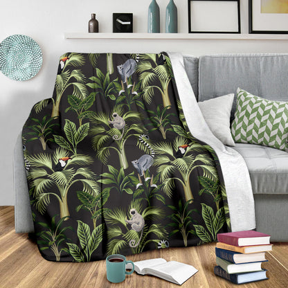 Rainforest Pattern Print Design RF05 Fleece Blanket