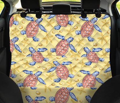 Sea Turtle Pattern Print Design T06 Rear Dog  Seat Cover