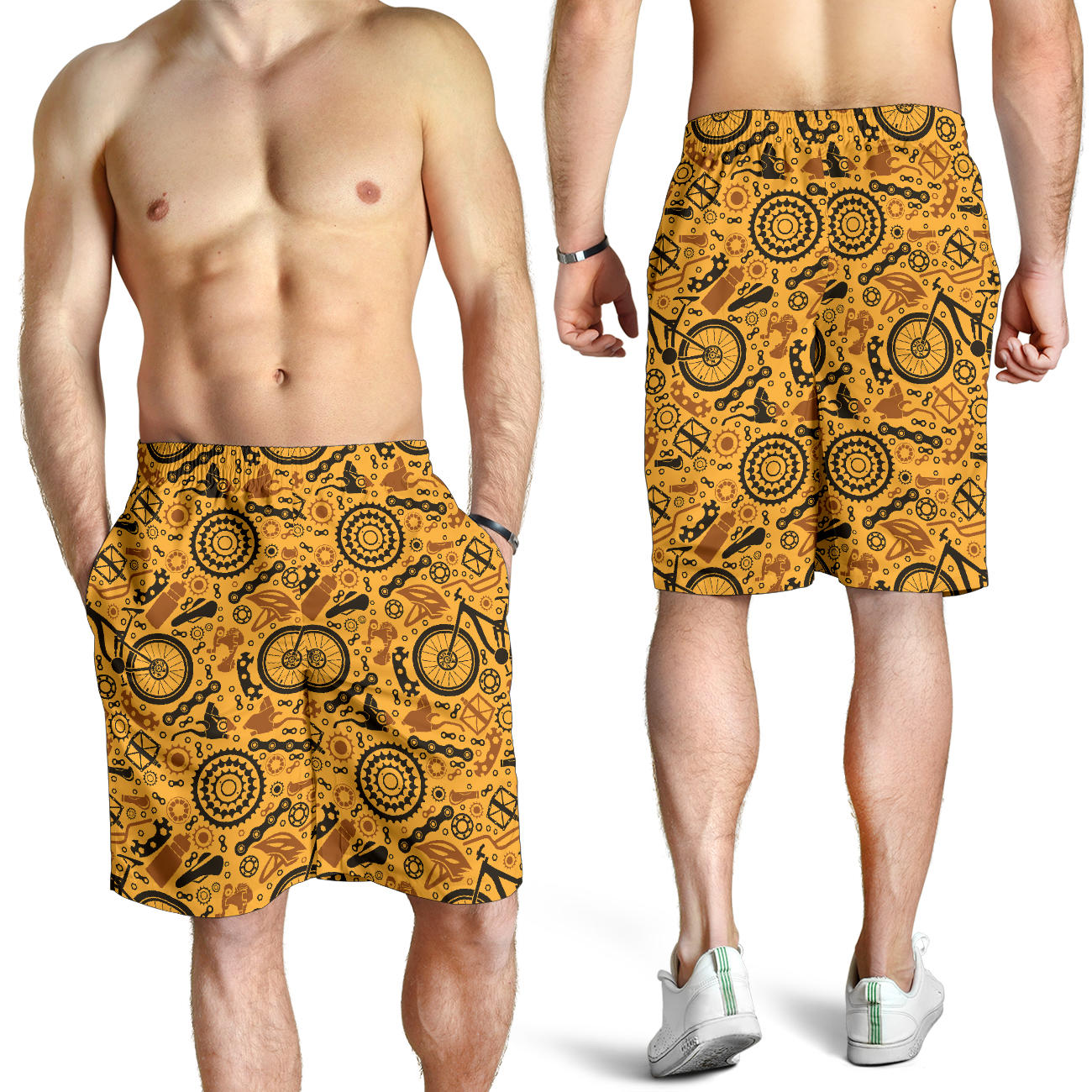 Mountain bike Pattern Print Design 03 Mens Shorts