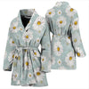 Daisy Pattern Print Design DS012 Women Bathrobe