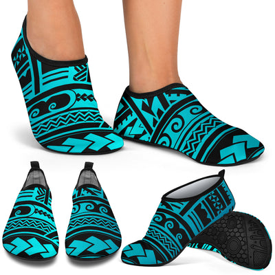 Polynesian Tribal Aqua Water Shoes