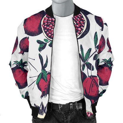 Pomegranate Pattern Print Design PG01 Men Bomber Jacket