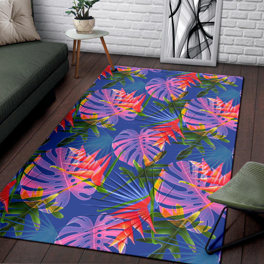 Tropical Flower Pattern Print Design TF025 Area Rugs