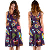 Hawaiian Themed Pattern Print Design H024 Midi Dress