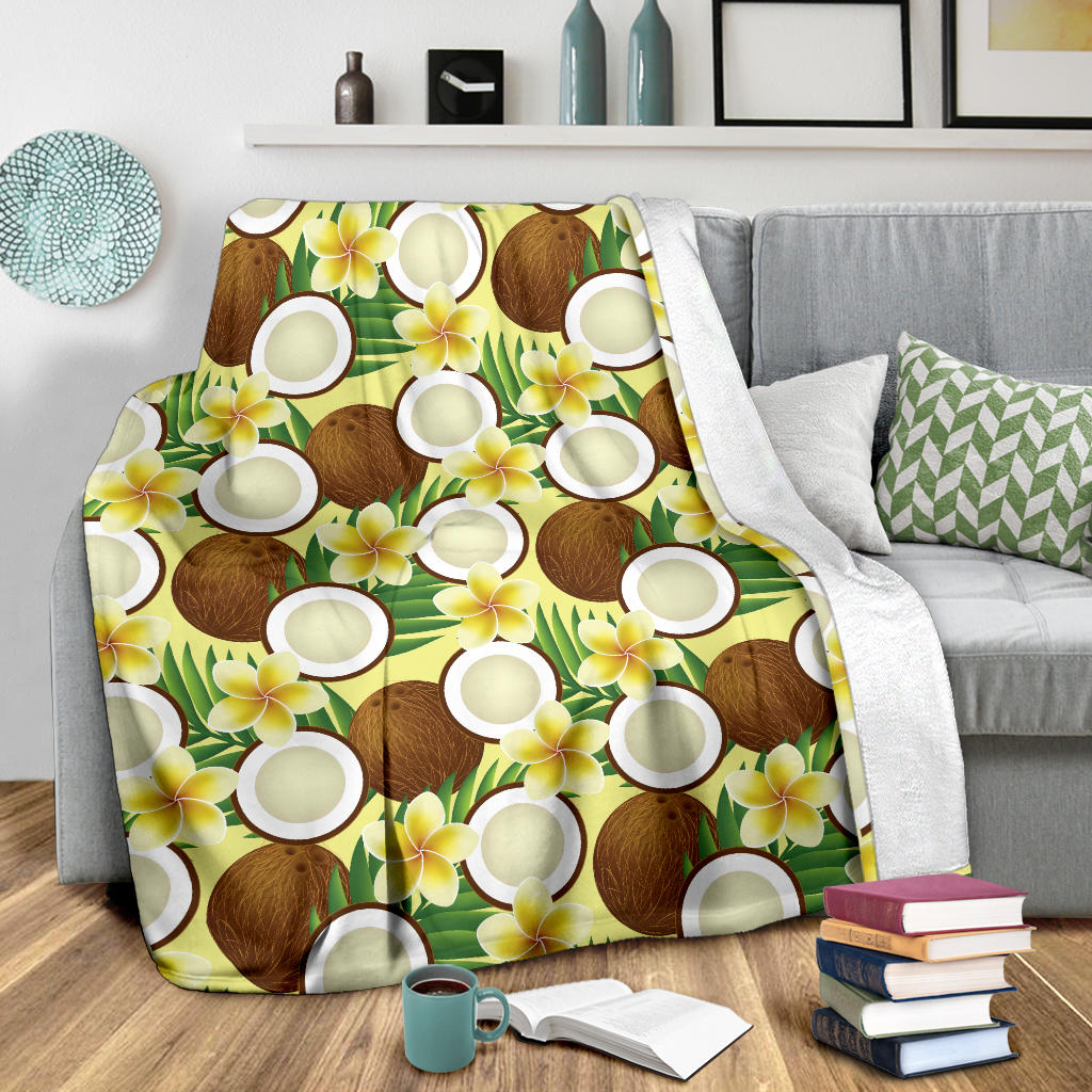 Coconut Pattern Print Design CN02 Fleece Blanket