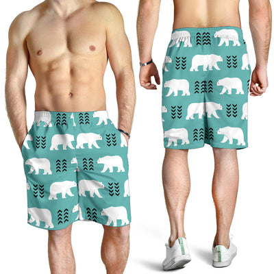 Polar Bear Pattern Print Design A05 Mens Shorts