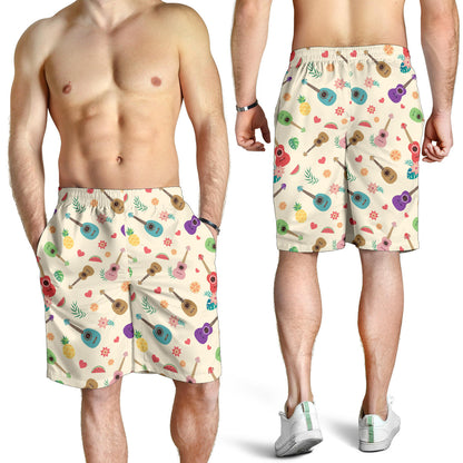 Ukulele Pattern Print Design 01 Mens Shorts
