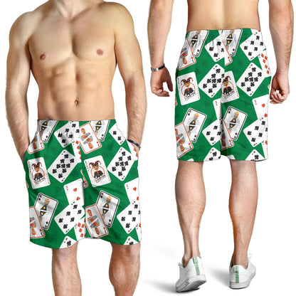 Poker Cards Pattern Print Design A03 Mens Shorts