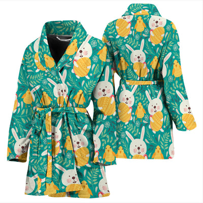 Easter Eggs Pattern Print Design RB02 Women Bathrobe