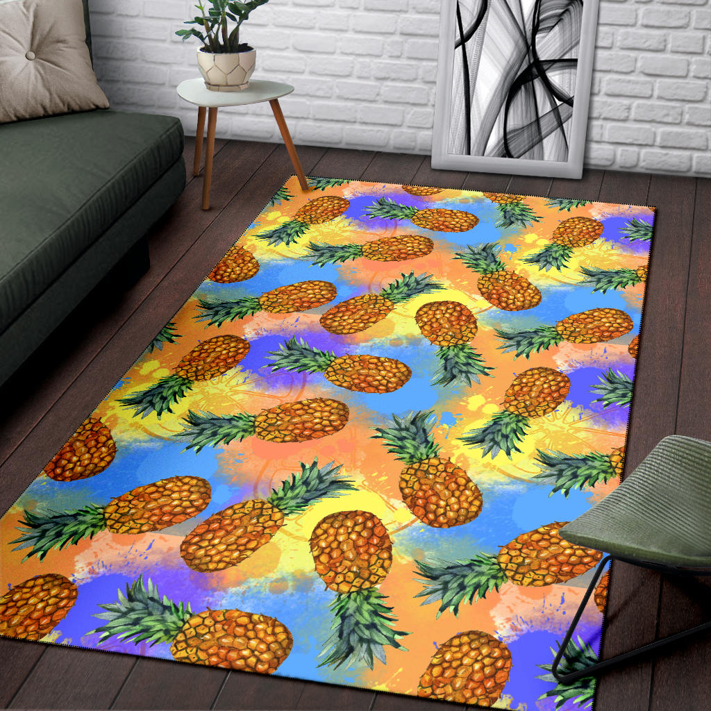 Pineapple Pattern Print Design PP09 Area Rugs
