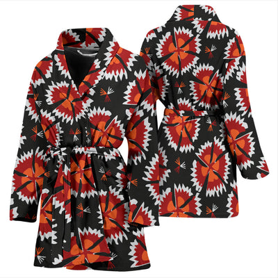 Carnations Pattern Print Design CN03 Women Bathrobe